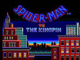 Spiderman title screen for Sega Master System